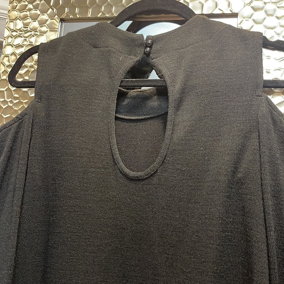 Maryley Italian Black Tutu Open Shoulder Dress - Picture 5 of 5